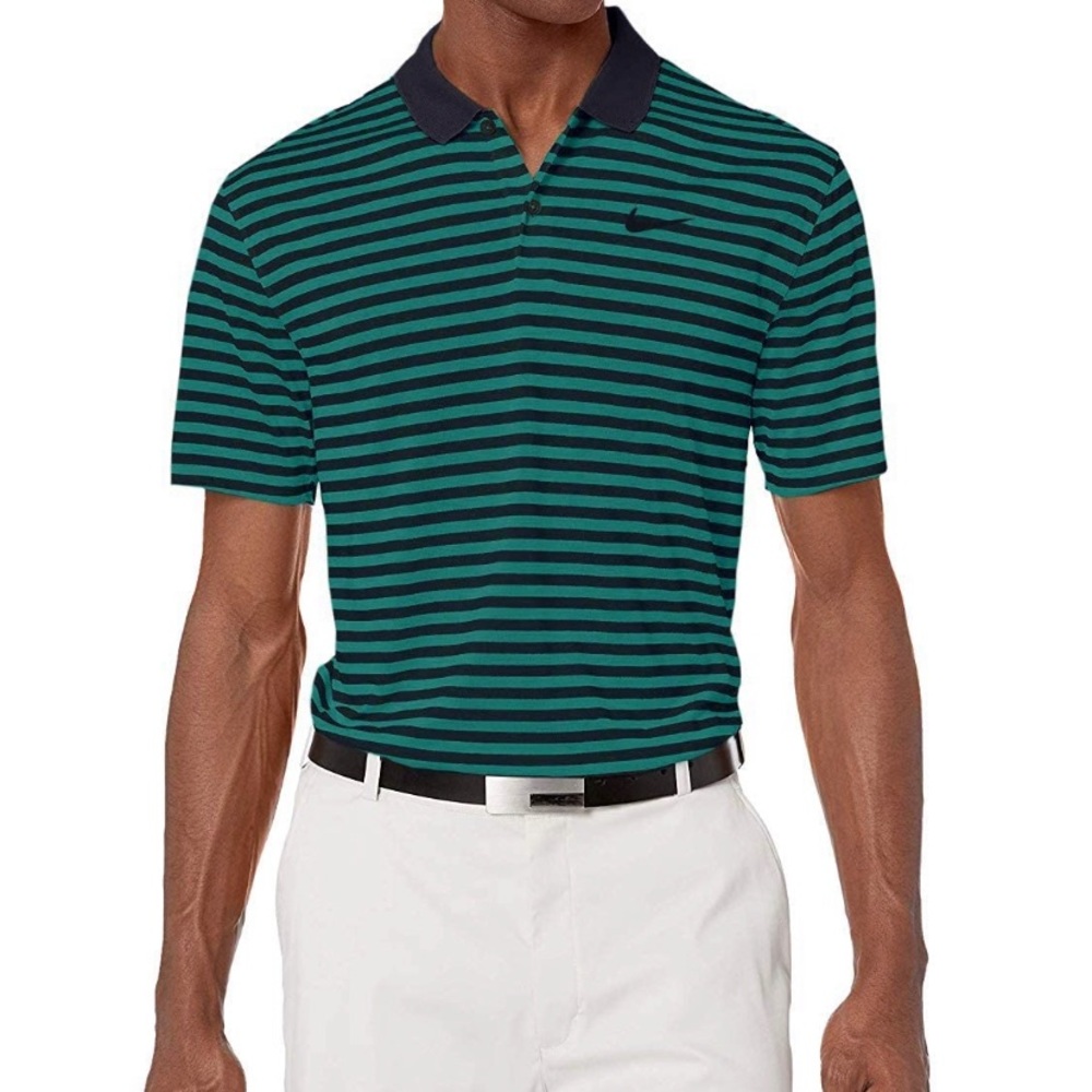 Nike Mens’ Dri-Fit Victory Stripe Golf Polo size M